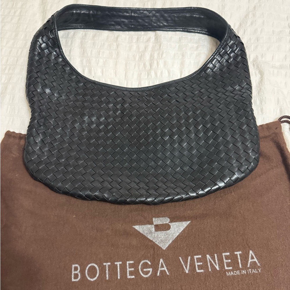 authentic vintage Bottega Venetta Intrecciato black hobo bag - Picture 9 of 14